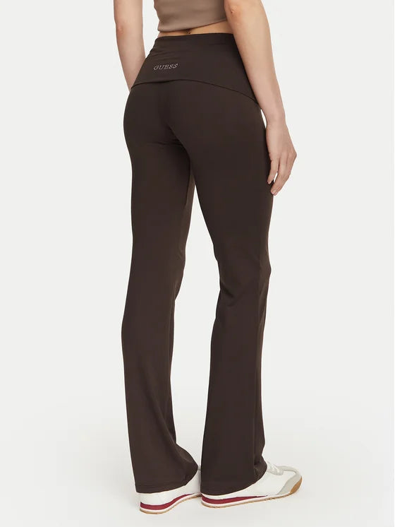 Guess Leggings V6YB24 K4713 Marrone scuro Slim Fit