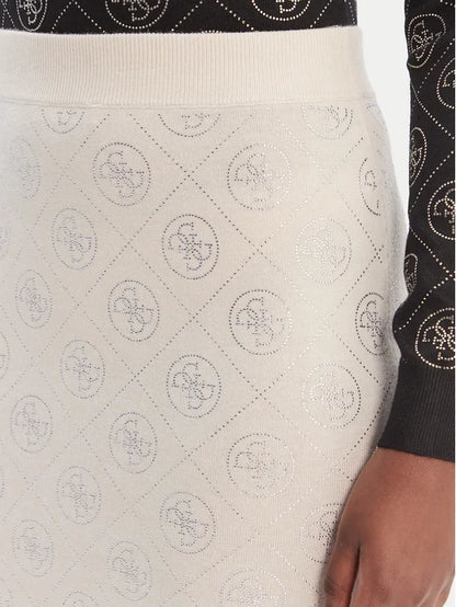 Guess Minigonna W6RD0O Z3JD2 Beige Regular Fit