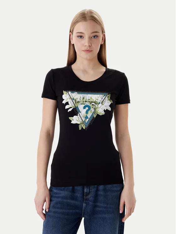 Guess T-shirt W6RI35 J1314 Nero Slim Fit