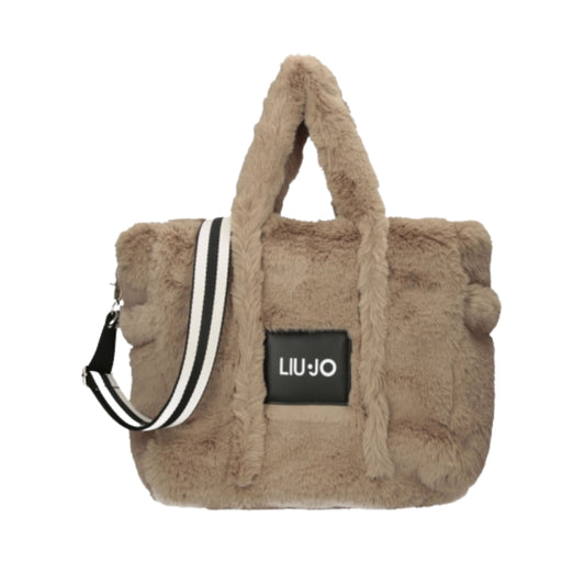 Liu Jo Borsa tracolla e manici in ecopelliccia TF5270 COLOR CHAMPAGNE LIUJO