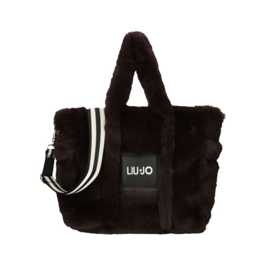 Liu Jo Borsa tracolla e manici in ecopelliccia TF5270 COLORE CIOCCOLATO LIUJO