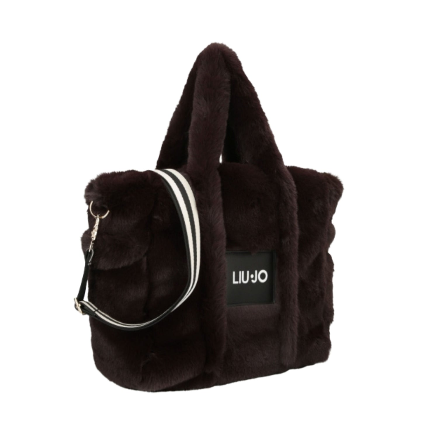 Liu Jo Borsa tracolla e manici in ecopelliccia TF5270 COLORE CIOCCOLATO LIUJO