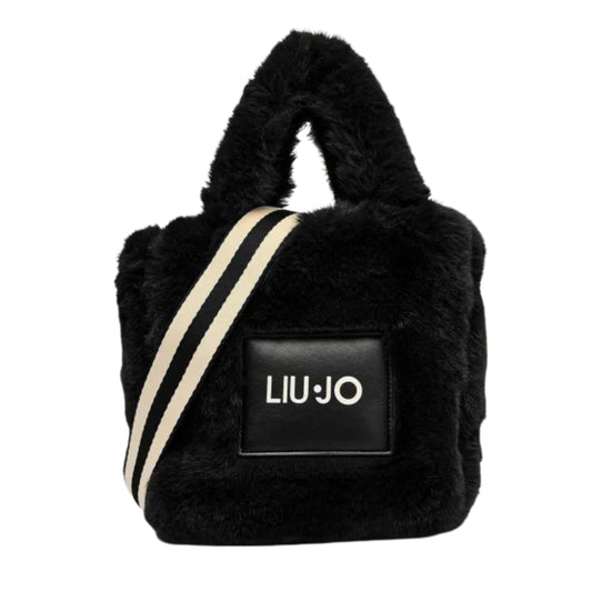 Liu Jo Borsa tracolla e manici in ecopelliccia TF5270 COLORE NERO