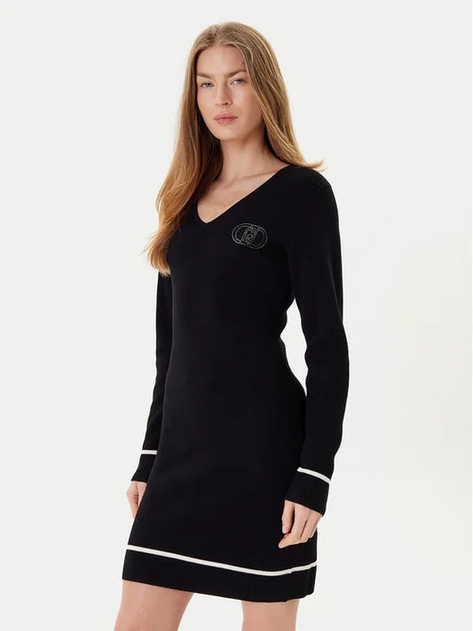 Liu Jo Vestito di maglia TF5253 MS63L Nero Regular Fit
