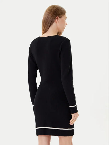 Liu Jo Vestito di maglia TF5253 MS63L Nero Regular Fit
