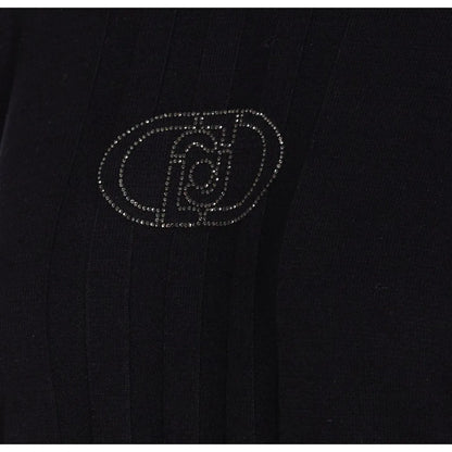 Maglia LIUJO Articolo TF5078M63L COLORE NERO\BIANCO LOGO STRASS