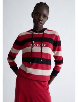 LIU JO SPORT CLOSED SWEATER IN LUREX ARTICLE TF3197 MS75L