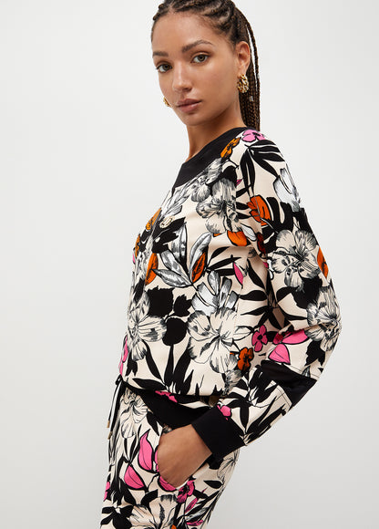 Sweatshirt with floral print TA3068J6182R9959