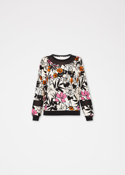 Sweatshirt with floral print TA3068J6182R9959
