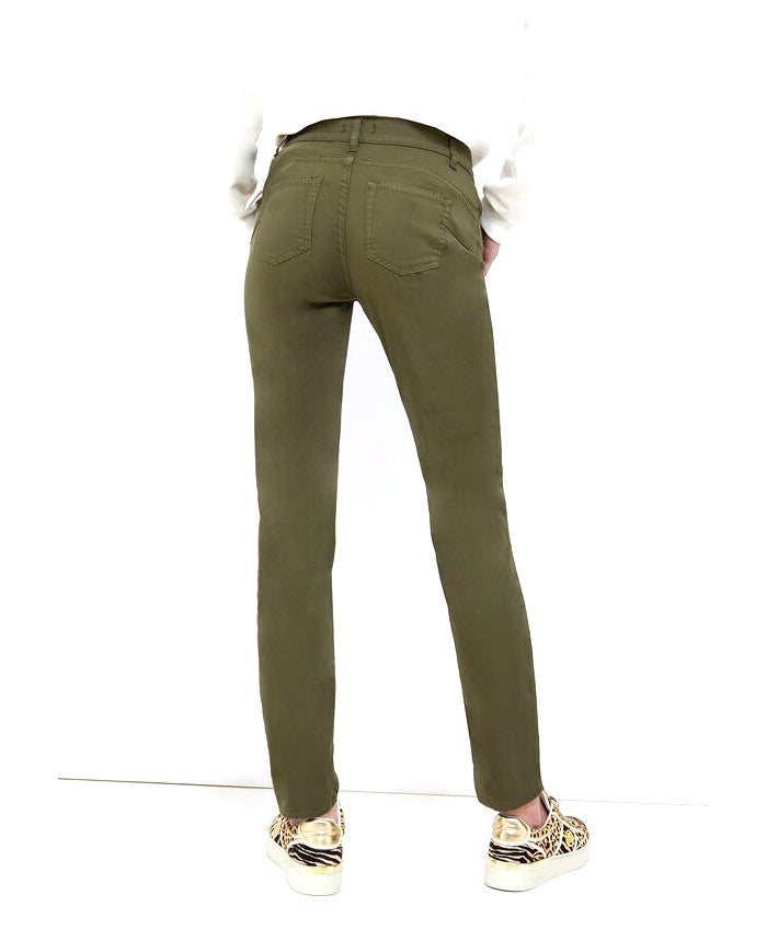 LIU JO TROUSERS WITH GREEN RHINESTONE