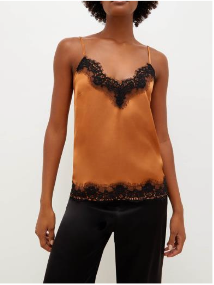 SATIN TOP WITH LIU JO LACE