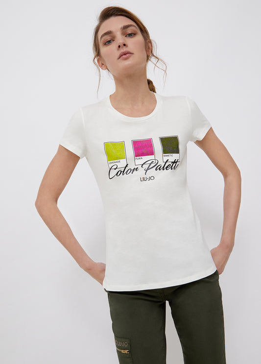 Liujo T-shirt con stampa TA2238J5003S9534